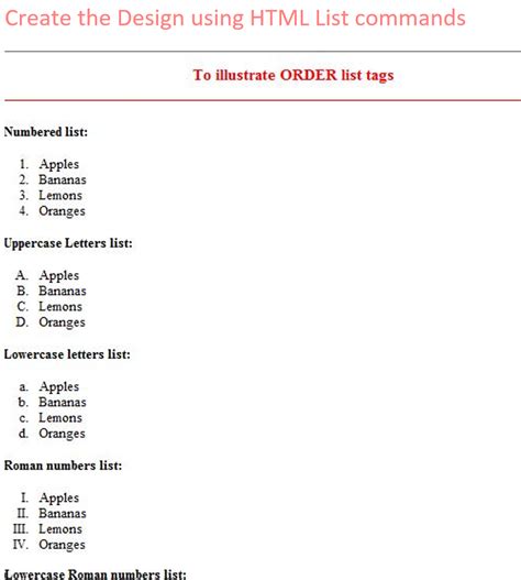 Image result for In Order Every HTML Commands and Entries