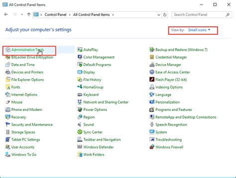 Find Administrative Tools എന്നതിനുള്ള ഇമേജ് ഫലം