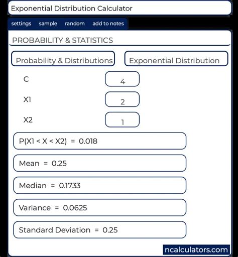 Toradh íomhá ar Exponential Distribution Stats