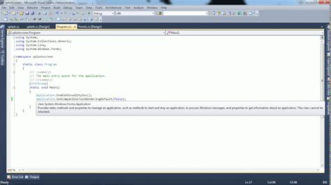 Image result for Visual Studio C# Splash Screen