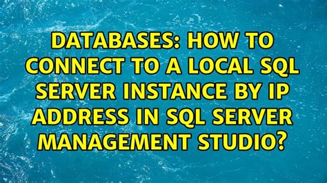 Image result for How to Connect to SQL Server Instance