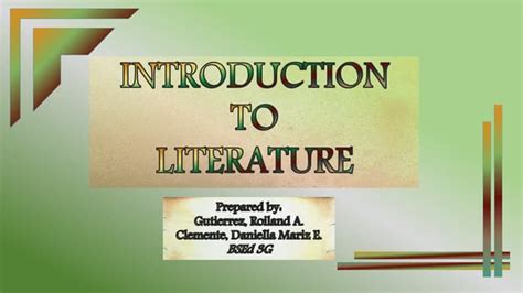 Image result for Introduction for Literature Project