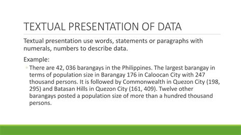 Example of Tabular Form in Presenting Data に対する画像結果