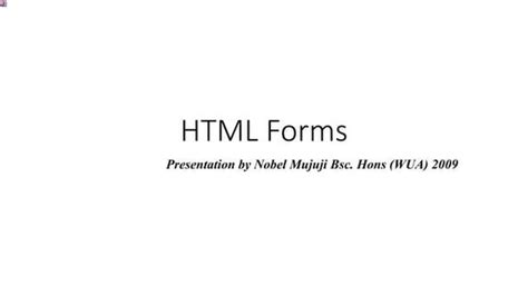 Toradh íomhá ar Important HTML Forms