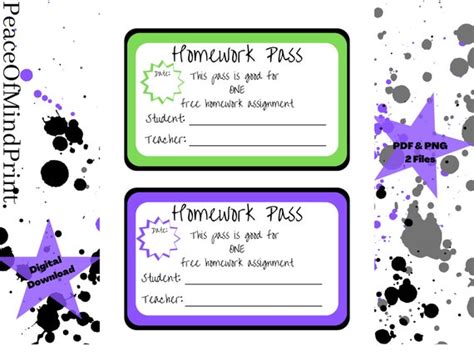 Homework Pass Clipart