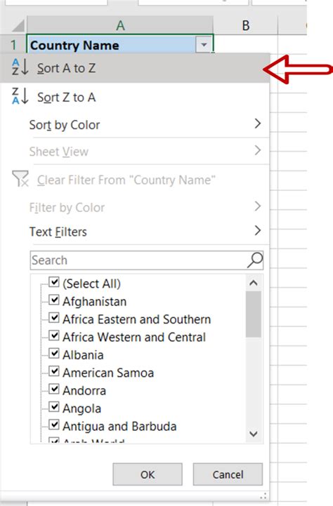 Image result for How to Sort Excel Column Alphabetically
