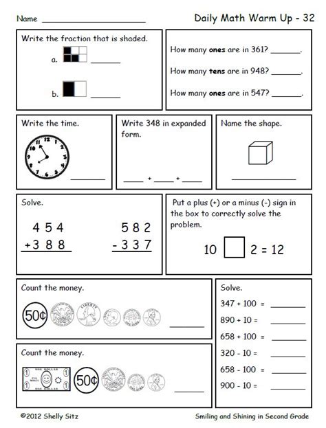 Image result for Grade 2 Math Review Worksheet