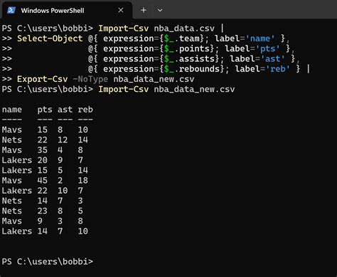Toradh íomhá ar PowerShell Only Take First Colum From CSV