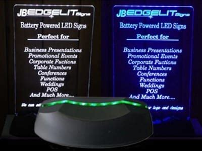 Battery Operated LED Signs/POS - JB Edgelit Signs | Custom LED Signs