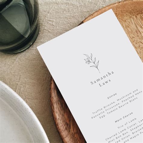 Simple Menu Card Design Plant-Based に対する画像結果