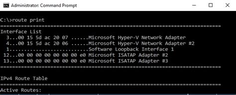 Windows Route Print Command に対する画像結果
