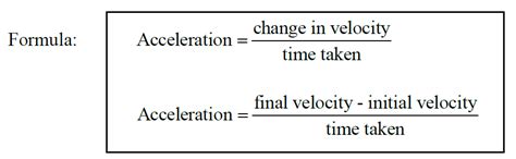 Image result for Acceleration Formula for Time