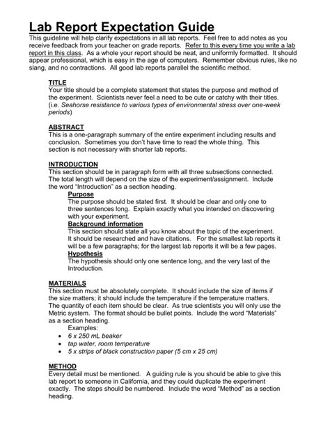 Method for Lab Report に対する画像結果