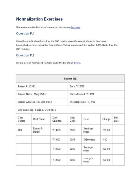 Image result for Normalization Exercises