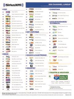 Image result for XM Radio Channel Guide. Printable