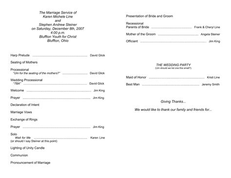 Image result for Catholic Wedding Program Examples