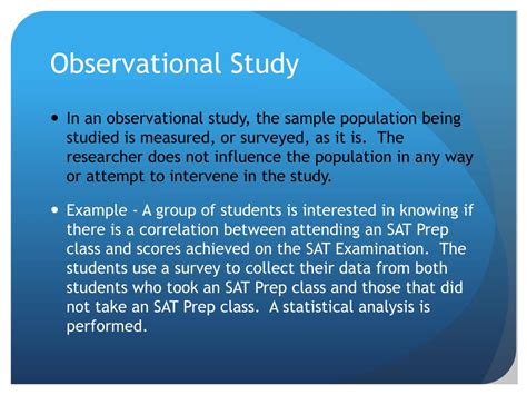 Toradh íomhá ar Observational Study Math Definition
