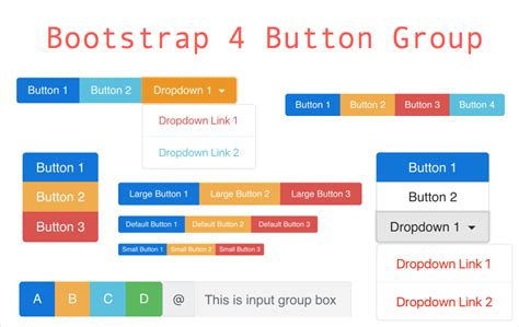Toradh íomhá ar Bootstrap Button Groups