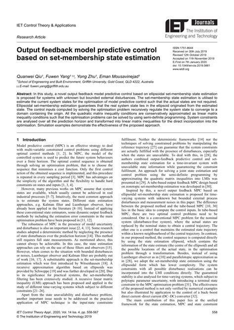 Model Predictive Control with State Estimation కోసం చిత్ర ఫలితం