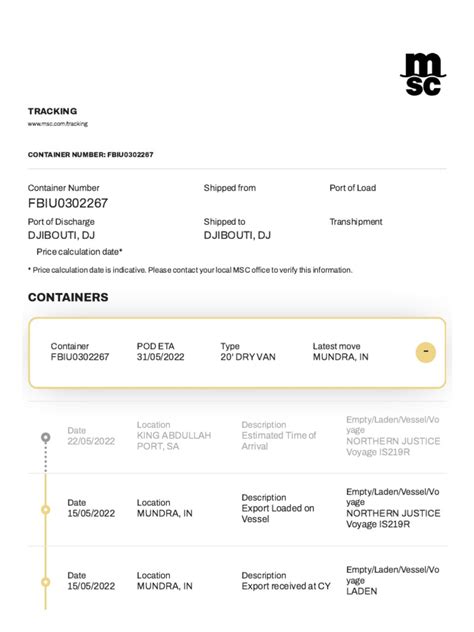 Image result for MSC Global Shipping Tracking