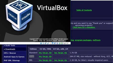 Toradh íomhá ar Boot From DVD VirtualBox