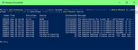 Image result for PowerShell Get Windows Event Log