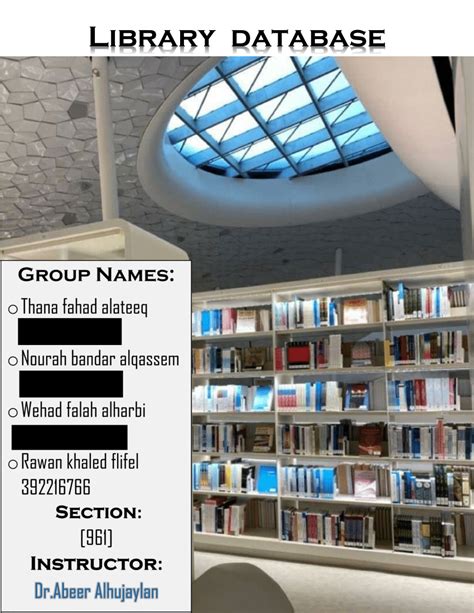 Image result for Library Database Example