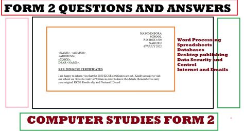 Toradh íomhá ar Computer Studies Questions and Answers