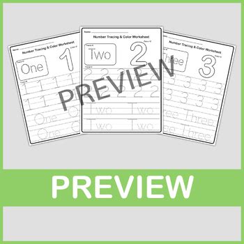 Color and Write in Words the Number Worksheet に対する画像結果