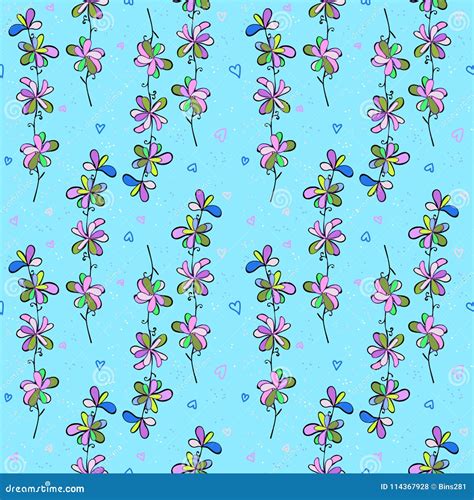 Blue pattern for fabric stock vector. Illustration of material - 114367928