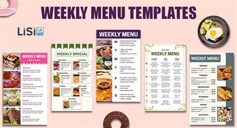 Image result for Editable Weekly Menu Template