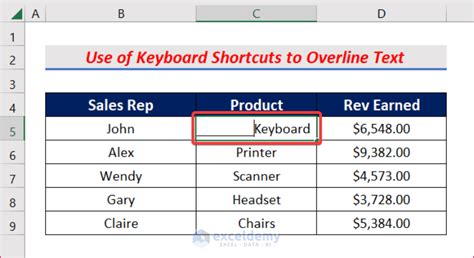 Image result for Excel Line Over Text