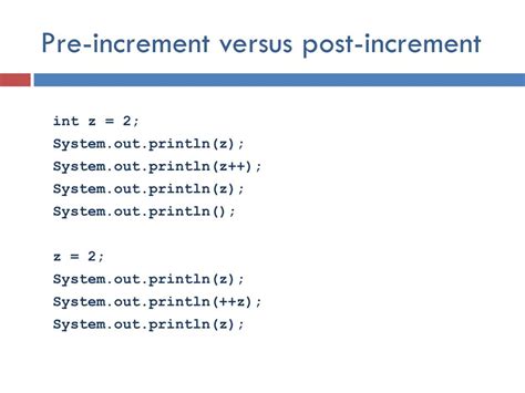 Image result for Increment by 2 Java