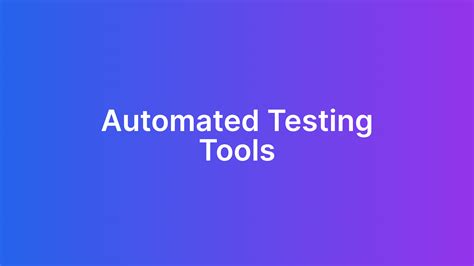 Automated Software Testing Tools に対する画像結果