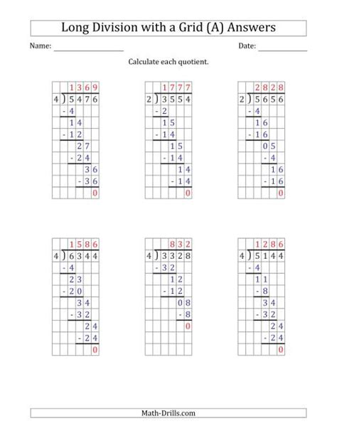 Image result for 4 by 1 Digit Division Worksheet