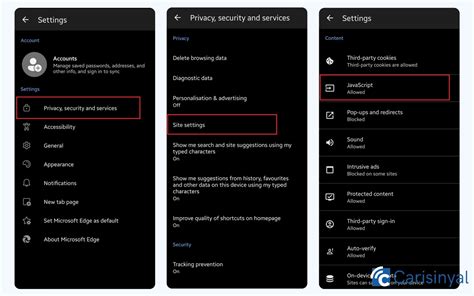 Toradh íomhá ar Enable JavaScript Android