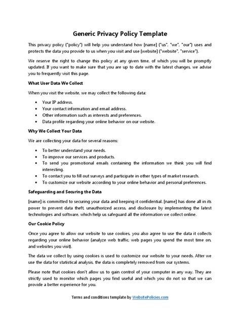 Image result for Primary School Privacy Policy Template