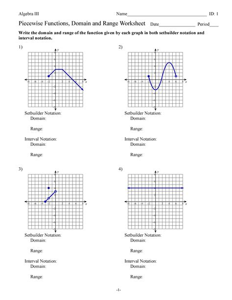 Image result for Piecewise Function Domain and Range Worksheet
