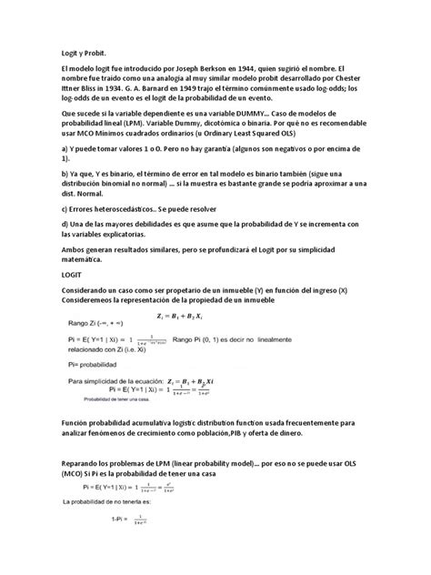 Image result for Modelo Probit Y Logit