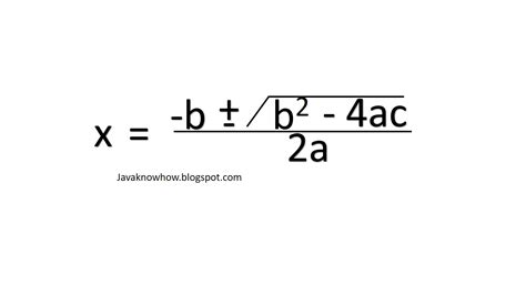 Image result for Quadratic Formula Java