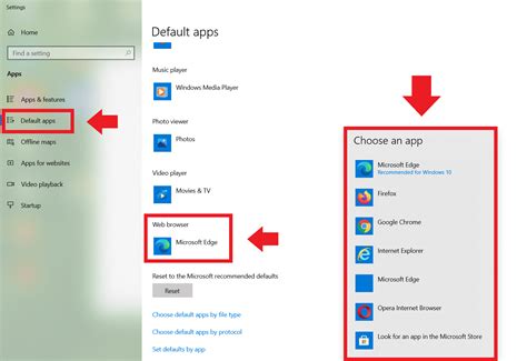 Image result for Change Default Browser Windows 10
