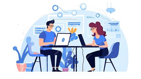 Premium Photo | Cartoon vector Software development characters