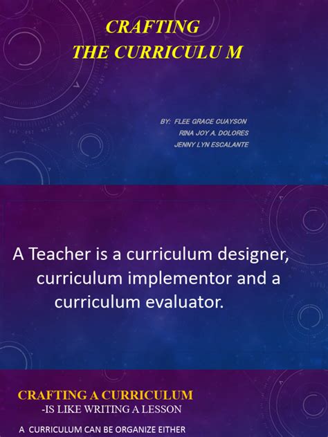 Image result for Curriculom Making Guide Example