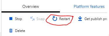 Azure PowerShell Restart Button に対する画像結果