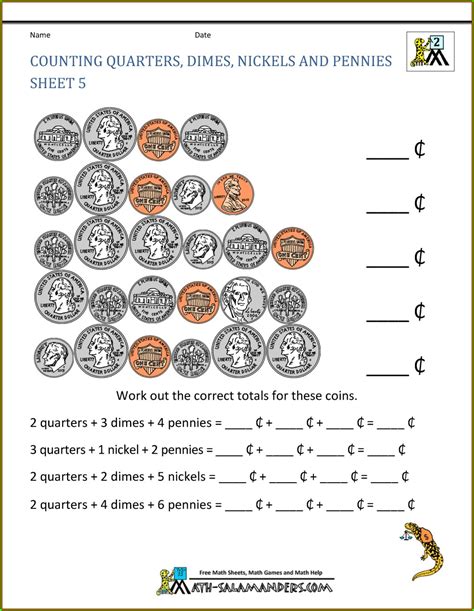 Image result for Counting Money Worksheets 3rd Grade