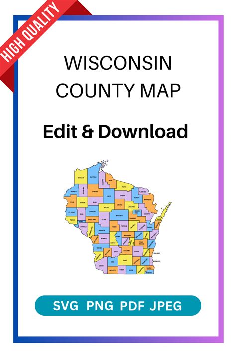 Image result for Wiscon Zip Code Map by County