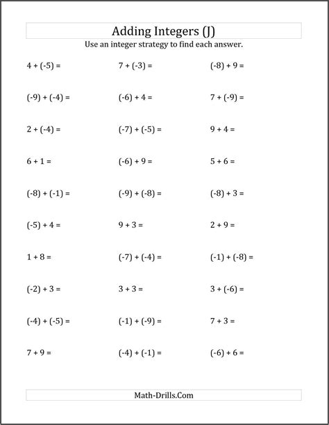 Image result for Multiplying Posititve Negative Worksheet