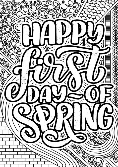 Image result for First Day of Spring Color Page