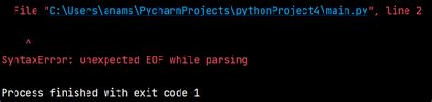 Toradh íomhá ar Coding Syntax Error