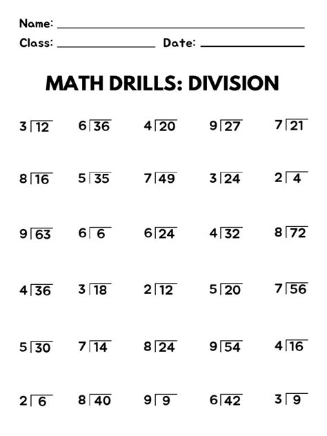 Division Worksheets Answer Key に対する画像結果